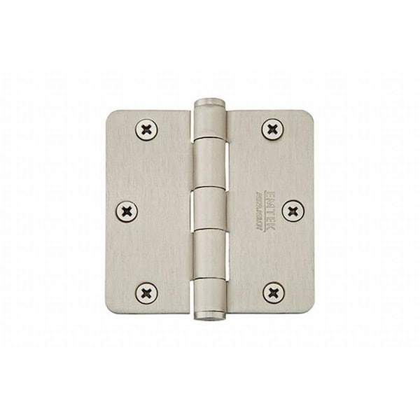 Patioplus 3.5 x 3.5 in. - 0.25 in. Radius Steel Residential Duty Hinges, Satin Nickel - Set of 2 PA1632821 - main